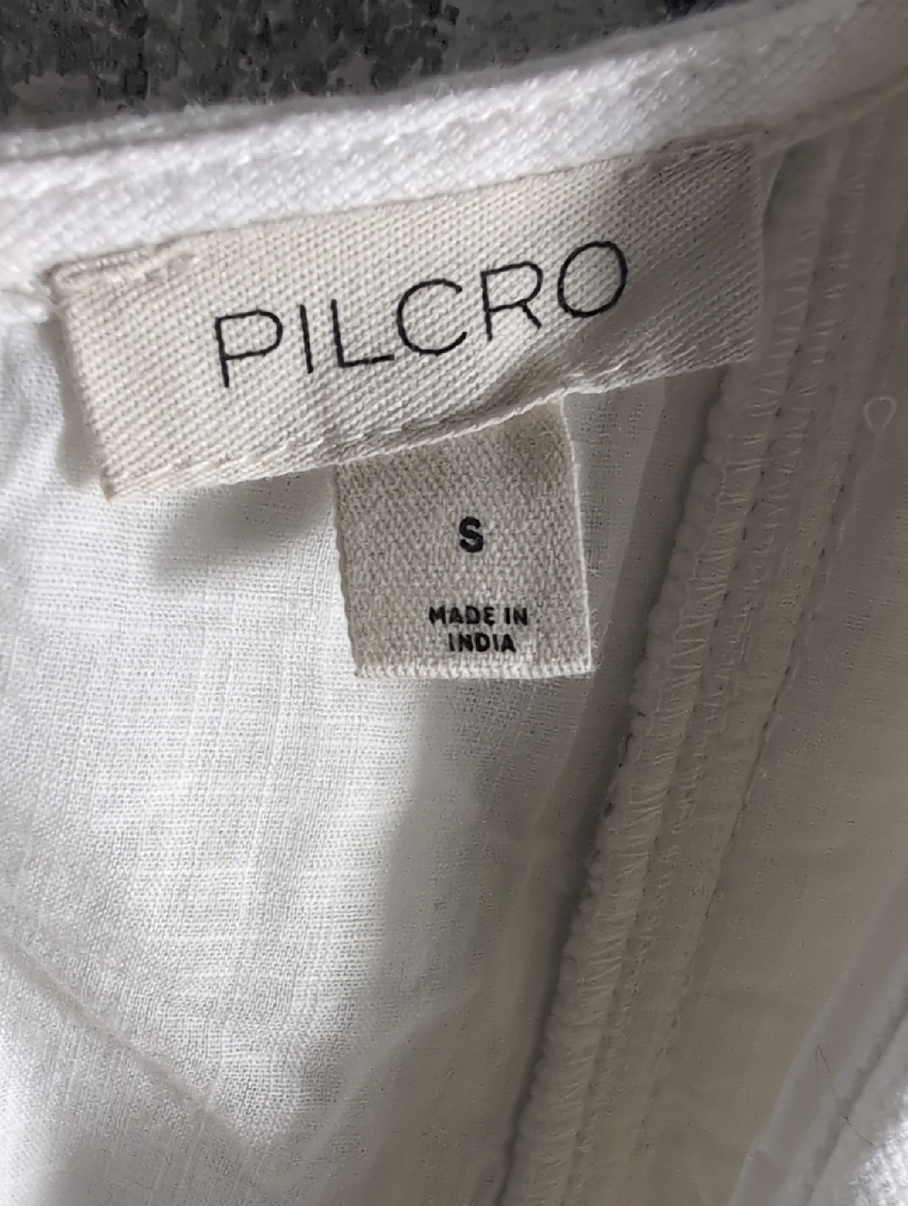 Pilcro Ruffle Vneck Ivory Shift Dress W/Pockets. Sz.S. - Picture 8 of 9